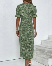 Colette | Wrap Midi Dress Floral Bodycon