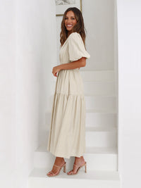 Naomi | Wedding Guest Midi Dress Short Sleeve