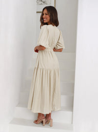 Naomi | Wedding Guest Midi Dress Short Sleeve