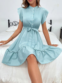 Sylvia | Polka Dot Dress Cap Sleeve