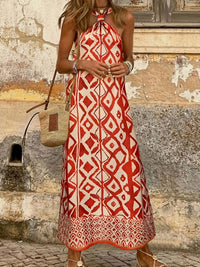 Elaine | Halter Maxi Dress Side Slit