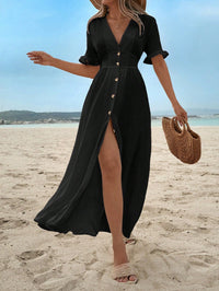 Polly | Sundress V-Neck A-Line Button-Front