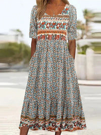 Kathleen | Boho Midi Dress Sleeveless