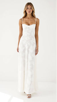 Hannah | Spaghetti Strap Maxi Dress with Square Neck
