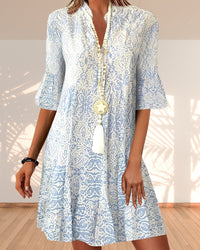 Sloane | Boho Mini Dress V-Neck