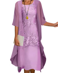 Persephone | Wedding Guest Midi Dress Lace Tiered