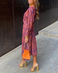 Daniella | Wedding Guest Midi Dress Long Sleeve