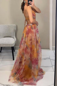 Louise | Wedding Guest Maxi Dress Backless Pleated