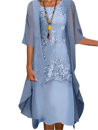 Persephone | Wedding Guest Midi Dress Lace Tiered