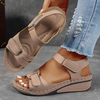Carla | Orthopedic Dual Strap Wedge Sandals with Open Toe