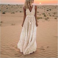 Genesis | Maxi Sundress Polka Dot V-Neck