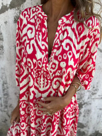 Annabelle | Boho Dress Notch V-Neck