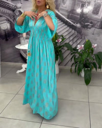Sylvia | Boho Maxi Dress Wide Sleeve