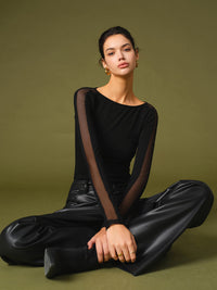 Maxine | Sheer Sleeve Top