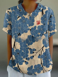 Athena | Blouse Embroidered Short Sleeve