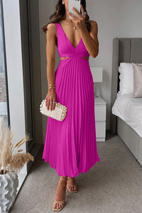 Delaney | Wedding Guest Midi Dress Pleated