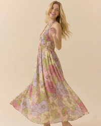Wren | Halter Maxi Dress Smocked Floral