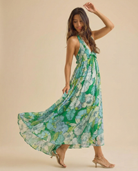 Wren | Halter Maxi Dress Smocked Floral