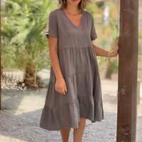 Cheyenne | Boho Sundress V-Neck Tiered