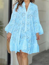Maxine | Boho Mini Dress Button Front
