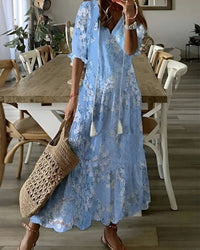 Charlotte | Boho Sundress Half Sleeve