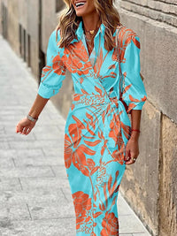 Tiana | Wrap Dress Long Sleeve Collared
