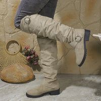 Rachel | Orthopedic Knee-High Boots with Ring Buckle Accents