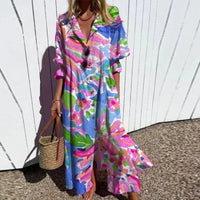 Molly | Floral Maxi Dress Long Sleeve V-Neck