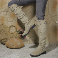 Rachel | Orthopedic Knee-High Boots with Ring Buckle Accents