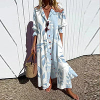 Molly | Floral Maxi Dress Long Sleeve V-Neck