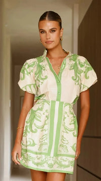Joy | Mini Sundress Floral Puff Sleeve