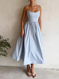 Sage | Wedding Guest Dress Scoop Neck