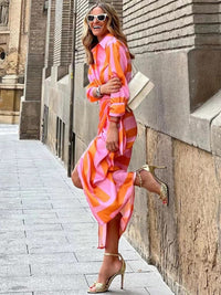Tiana | Wrap Dress Long Sleeve Collared