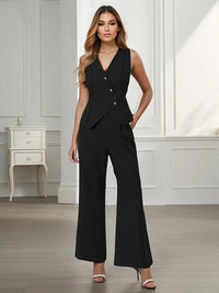 Mckenzie | Sleeveless Vest & Wide-Leg Pants