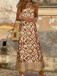 Elaine | Halter Maxi Dress Side Slit