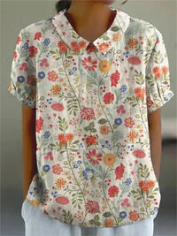 Athena | Blouse Embroidered Short Sleeve