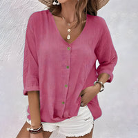 Rebecca | Blouse V-Neck Button-Front