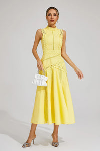 Ruth | Wedding Guest Midi Dress Lace Sleeveless