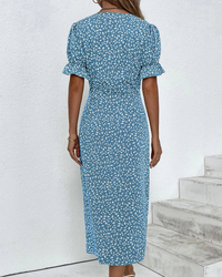 Colette | Wrap Midi Dress Floral Bodycon