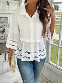 Annabelle | Blouse Embroidered Button-Front