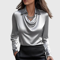 Eliza | Blouse Pleated Cowl Neck