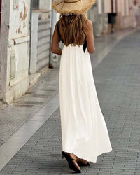 Leona | Halter Maxi Dress V-Neck