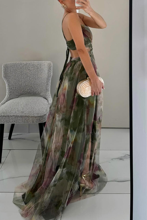 Louise | Wedding Guest Maxi Dress Backless Pleated