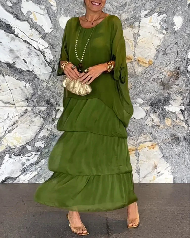 Louisa | Maxi Sundress 3/4 Sleeve