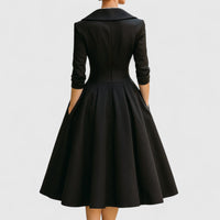 Lorraine | Wrap A-Line Midi Dress Long Sleeve