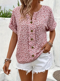 Emery | Floral Button Blouse