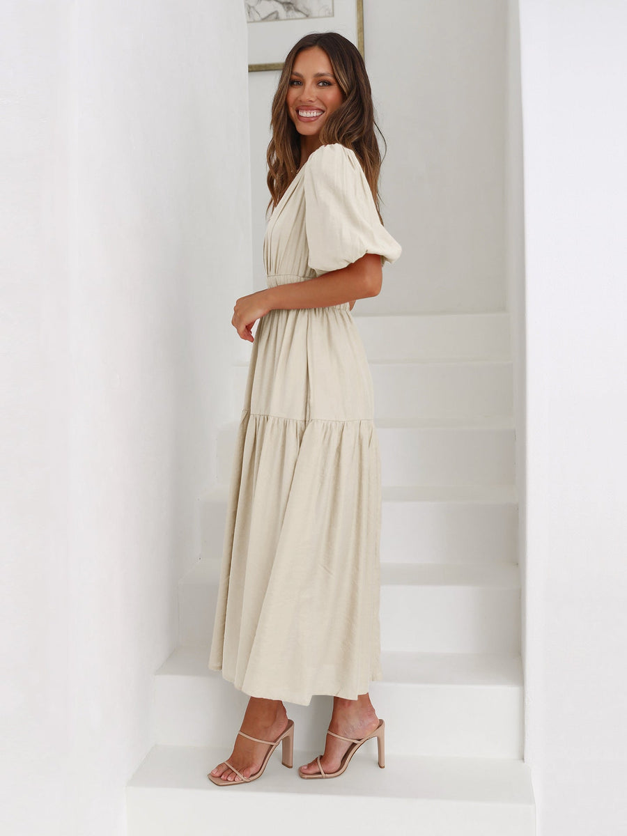 Naomi | Wedding Guest Midi Dress Short Sleeve