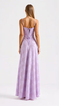 Hannah | Spaghetti Strap Maxi Dress with Square Neck