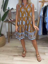 Kira | Boho Mini Dress V-Neck Tiered