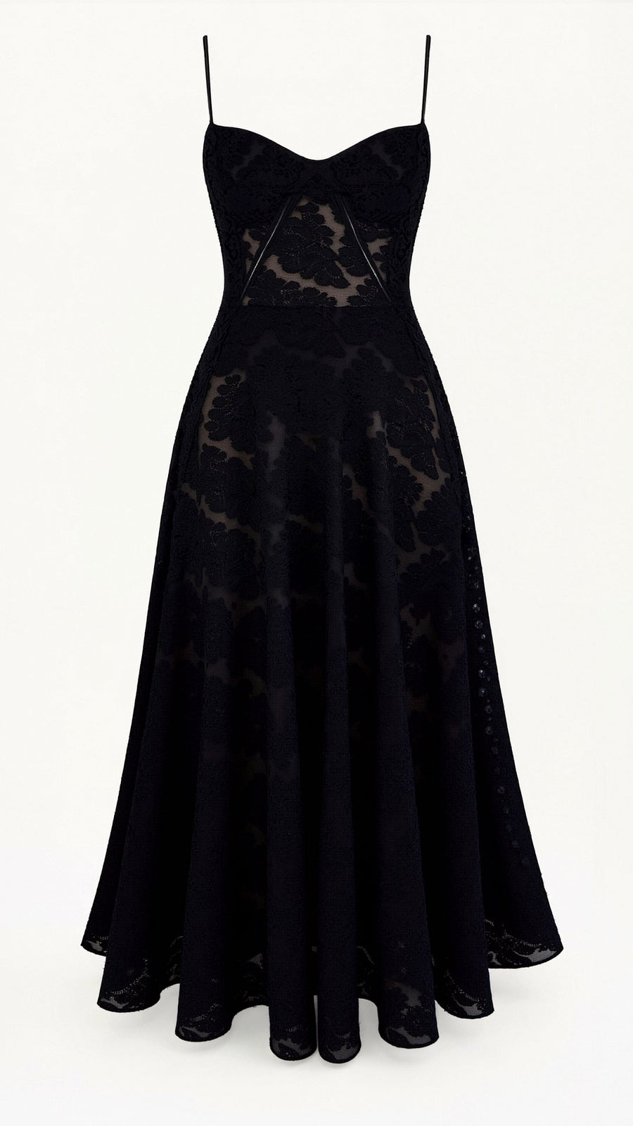 Hannah | Spaghetti Strap Maxi Dress with Square Neck
